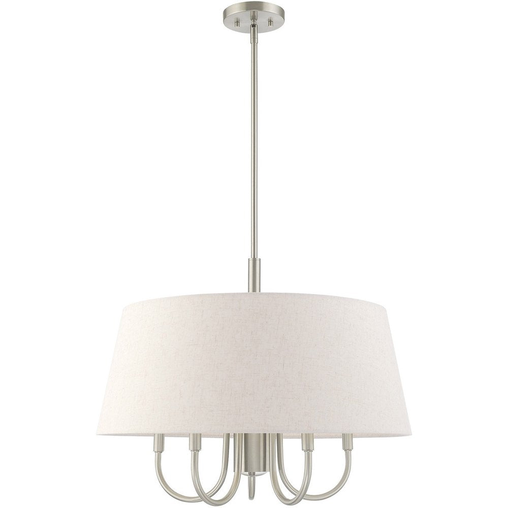 Six Light Dimmable Chandelier With Shades