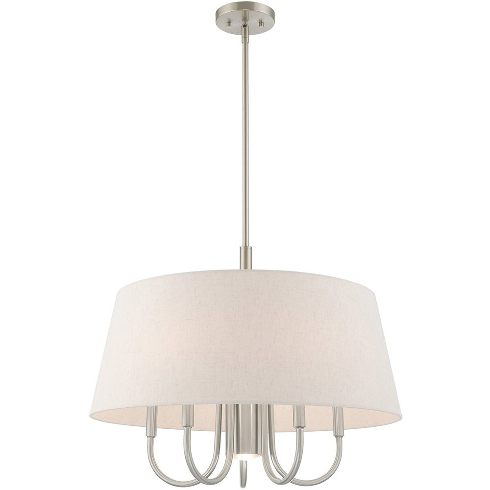 Six Light Dimmable Chandelier With Shades