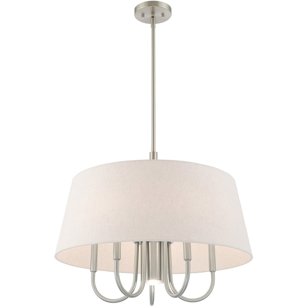Six Light Dimmable Chandelier With Shades