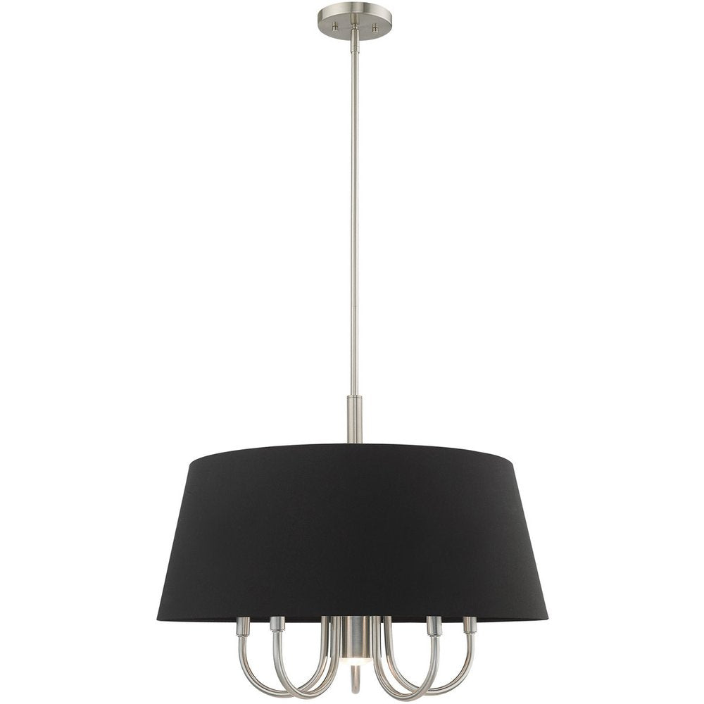 Six Light Dimmable Chandelier With Shades