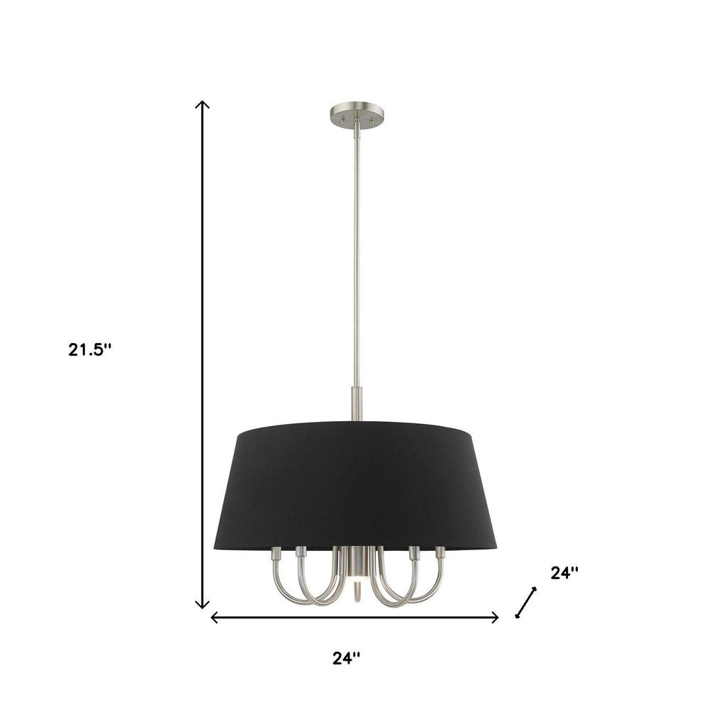 Six Light Dimmable Chandelier With Shades