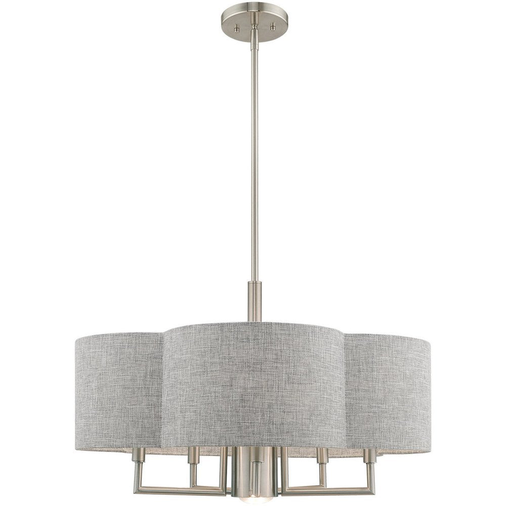Six Light Dimmable Chandelier With Shades