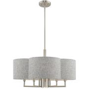 Six Light Dimmable Chandelier With Shades