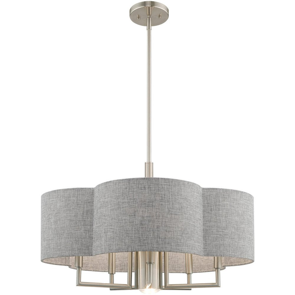 Six Light Dimmable Chandelier With Shades