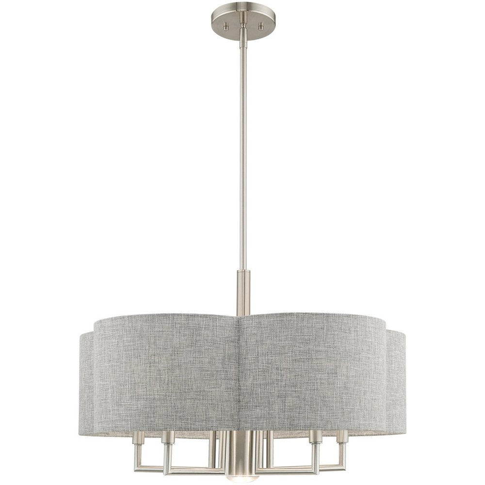 Six Light Dimmable Chandelier With Shades