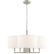 Six Light Dimmable Chandelier With Shades