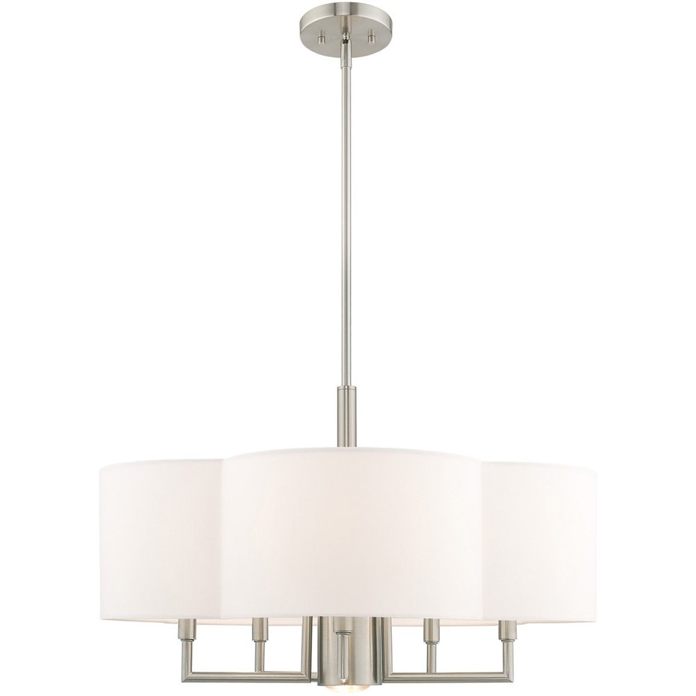 Six Light Dimmable Chandelier With Shades