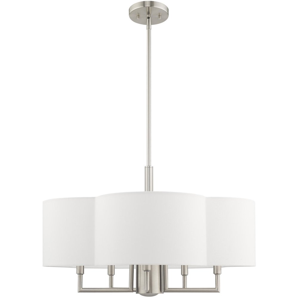 Six Light Dimmable Chandelier With Shades