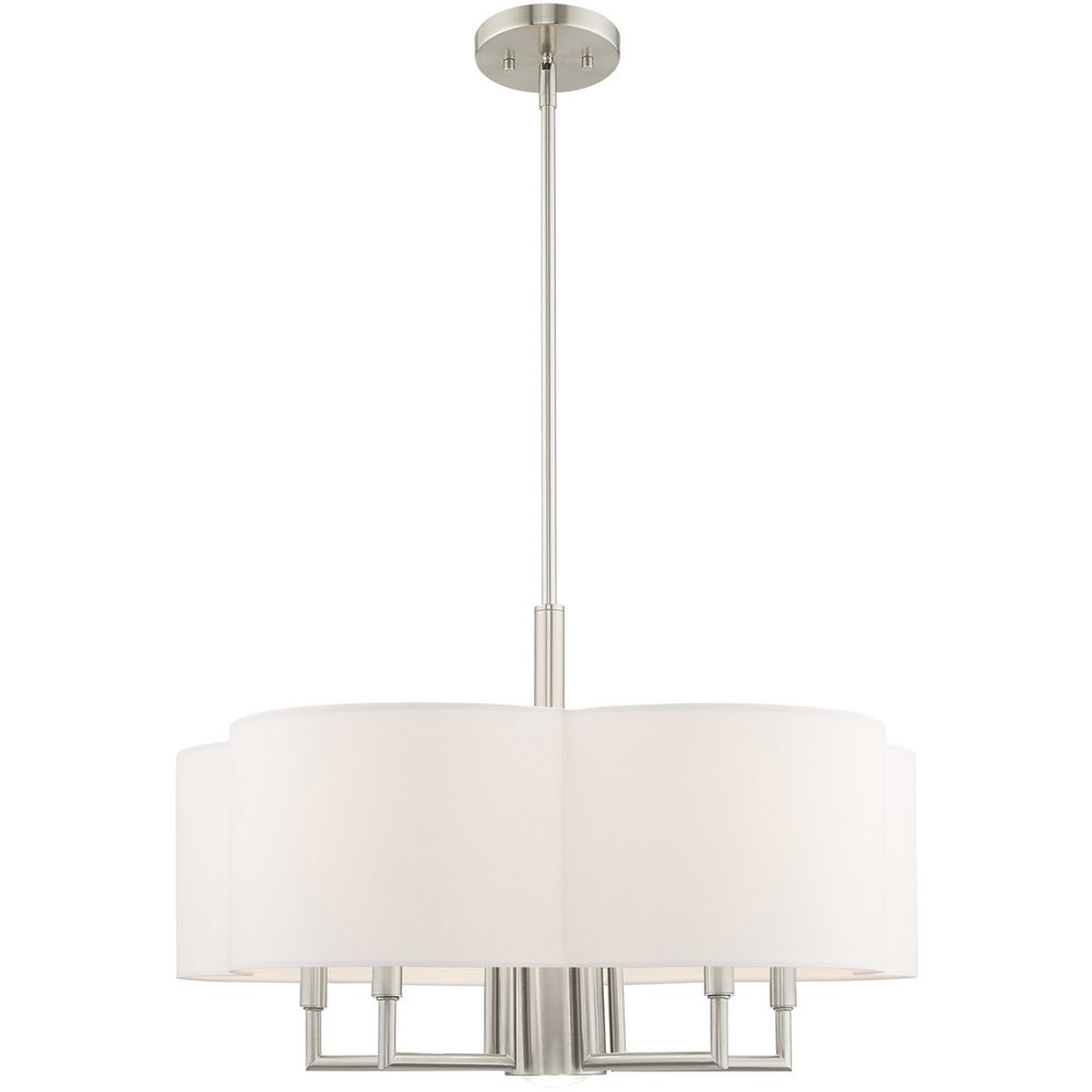 Six Light Dimmable Chandelier With Shades