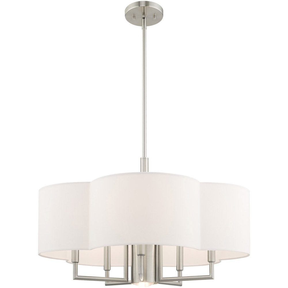 Six Light Dimmable Chandelier With Shades