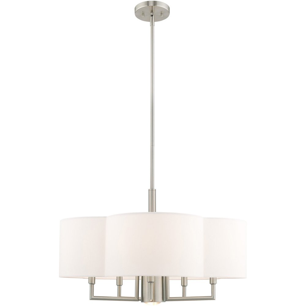 Six Light Dimmable Chandelier With Shades