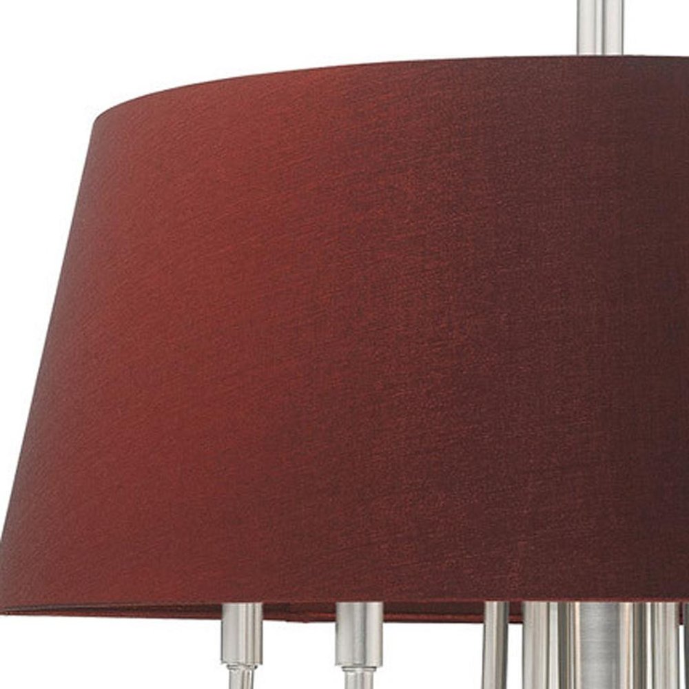 Six Light Dimmable Chandelier With Shades