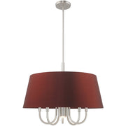 Six Light Dimmable Chandelier With Shades