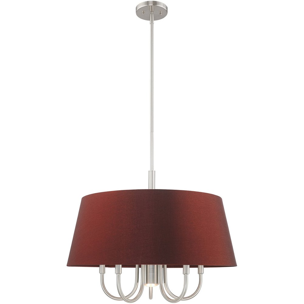 Six Light Dimmable Chandelier With Shades