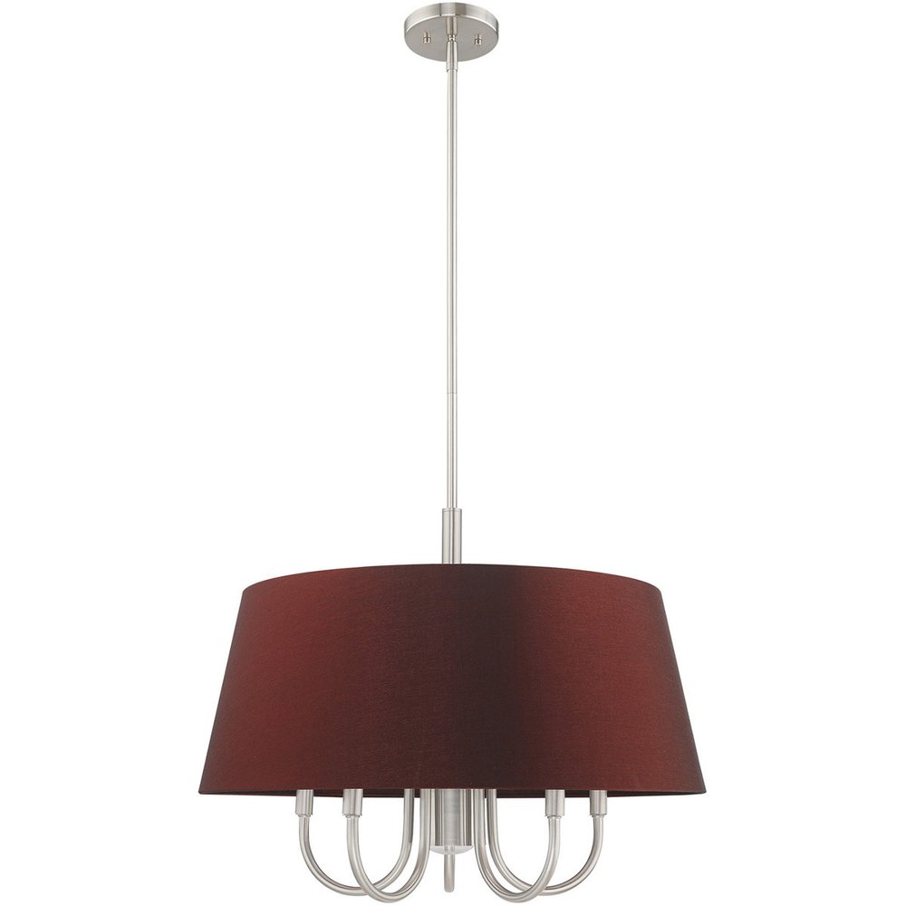 Six Light Dimmable Chandelier With Shades