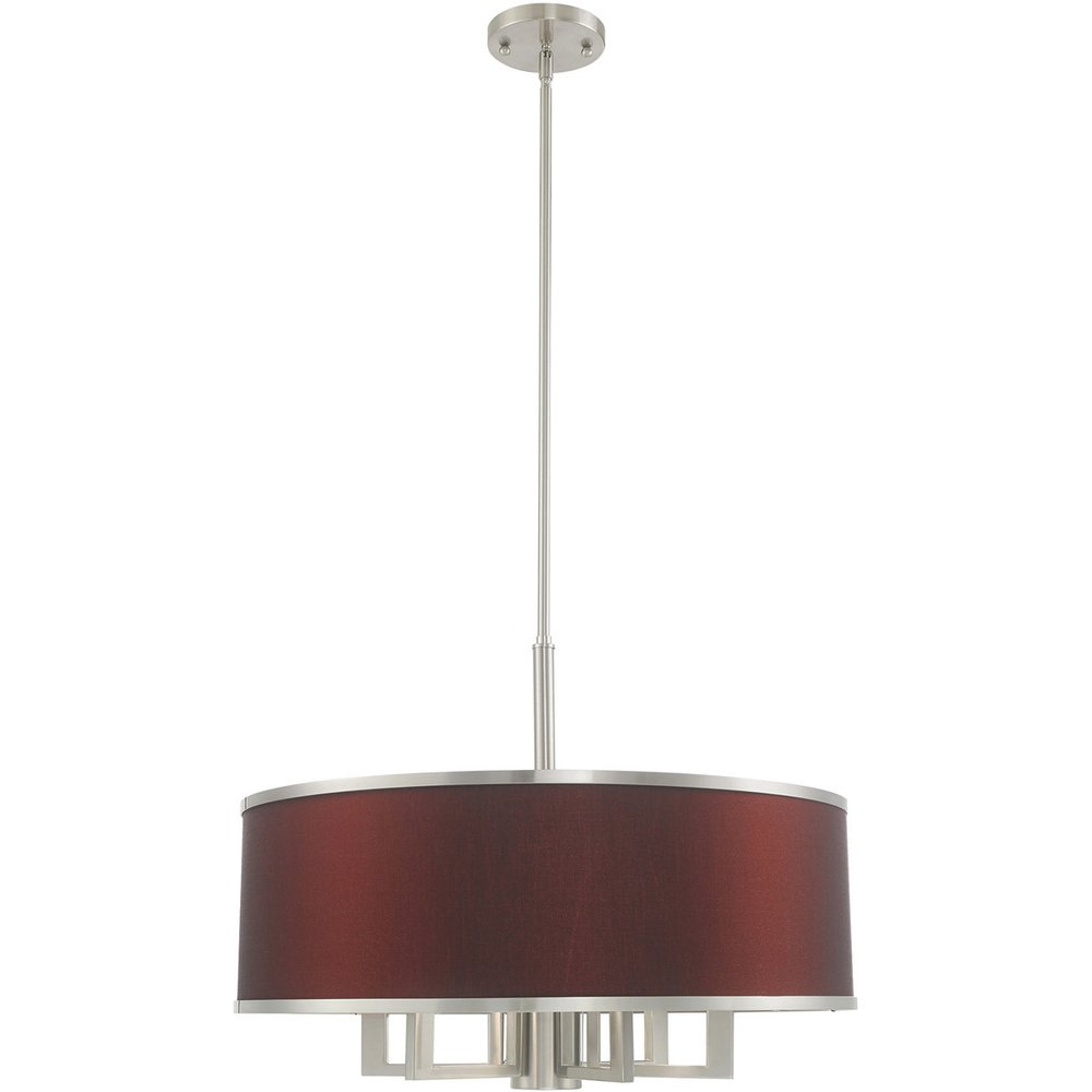 Seven Light Dimmable Chandelier With Shades