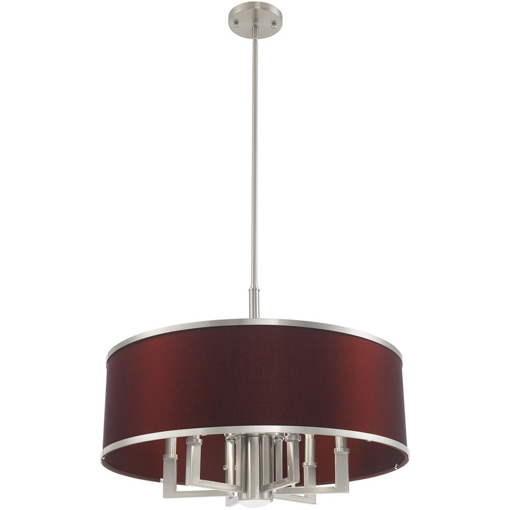 Seven Light Dimmable Chandelier With Shades