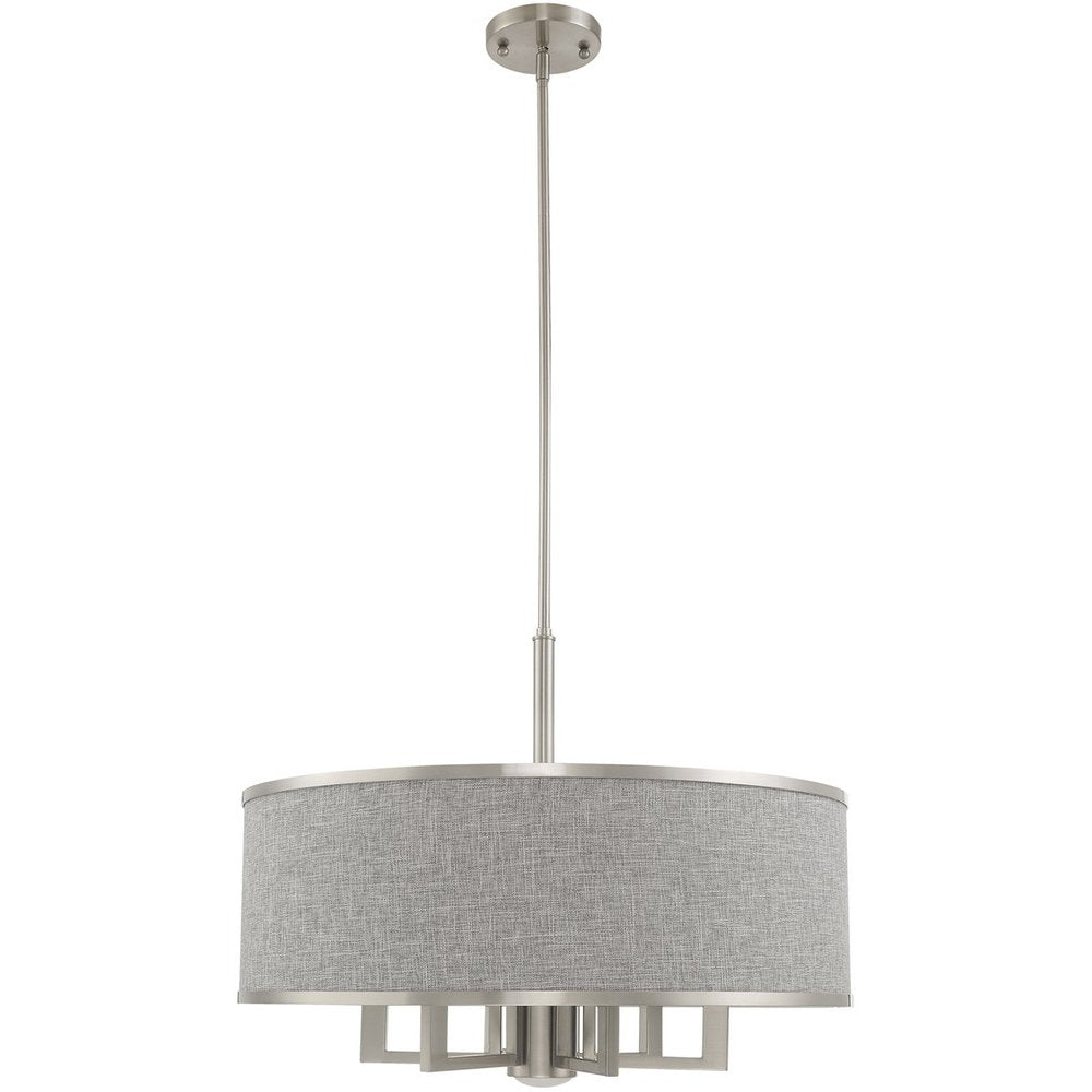 Seven Light Dimmable Chandelier With Shades