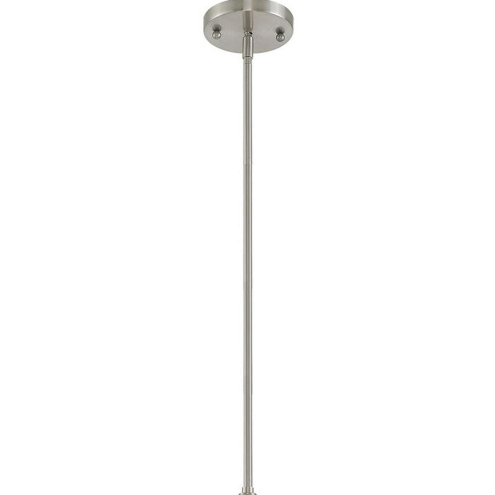 Nickel Seven Light Metal Dimmable Chandelier With Shades