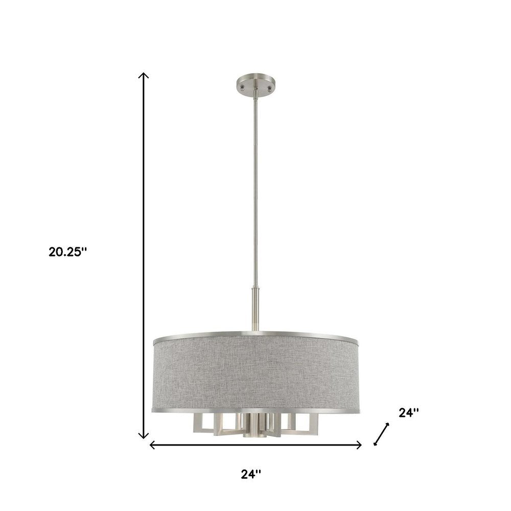 Seven Light Dimmable Chandelier With Shades