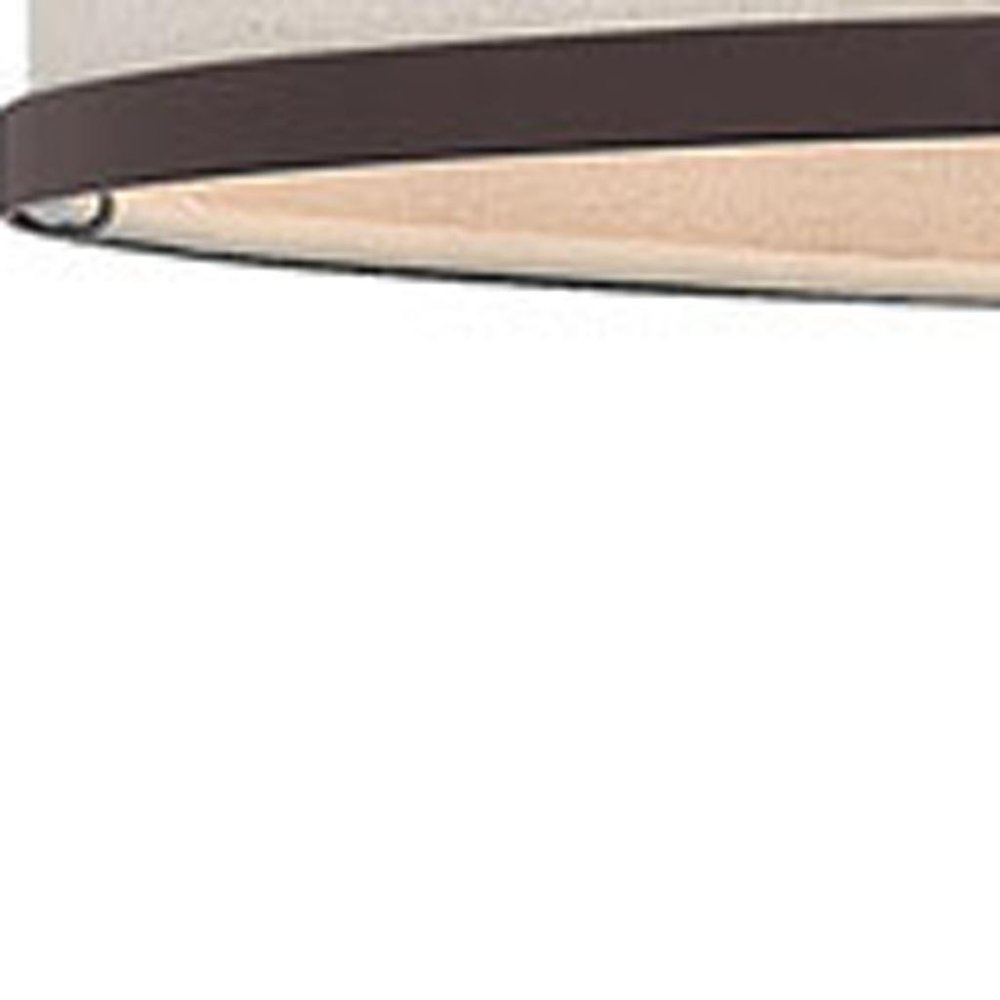 Bronze Seven Light Metal Dimmable Chandelier With Shades