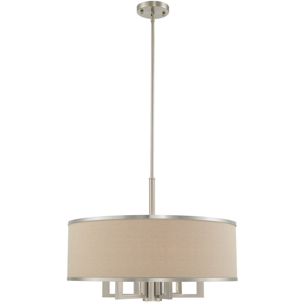 Seven Light Dimmable Chandelier With Shades