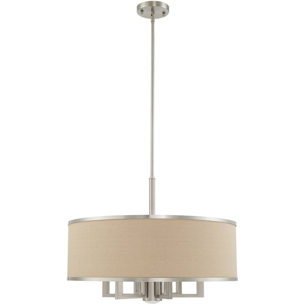 Seven Light Dimmable Chandelier With Shades
