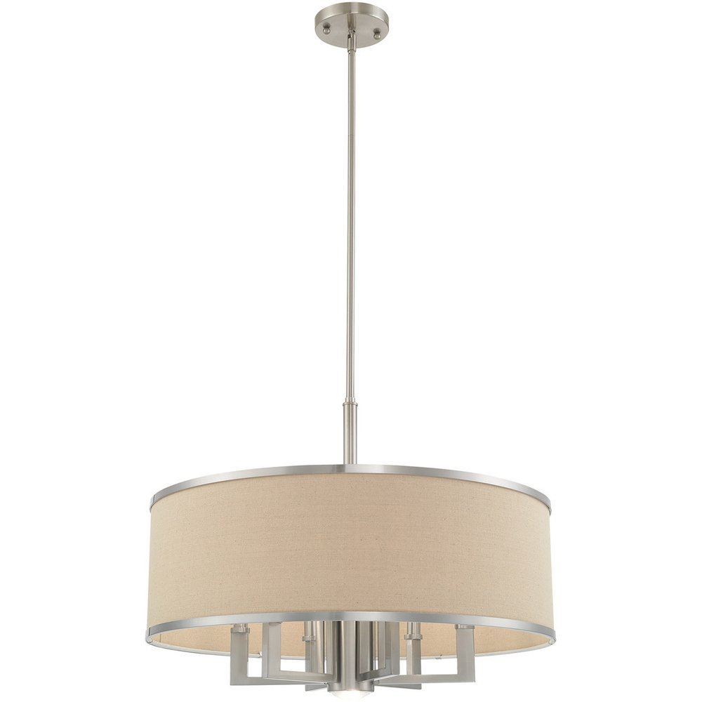 Seven Light Dimmable Chandelier With Shades
