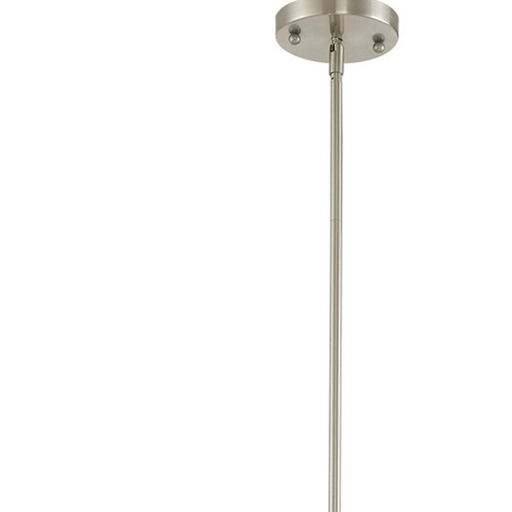 Nickel Seven Light Metal Dimmable Chandelier With Shades