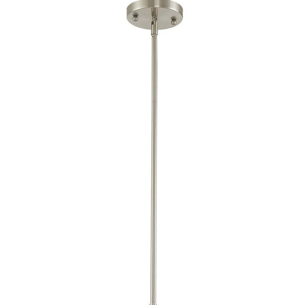 Nickel Seven Light Metal Dimmable Chandelier With Shades