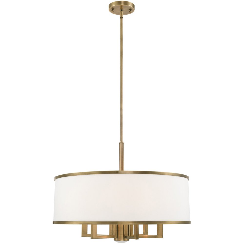 Seven Light Dimmable Chandelier With Shades