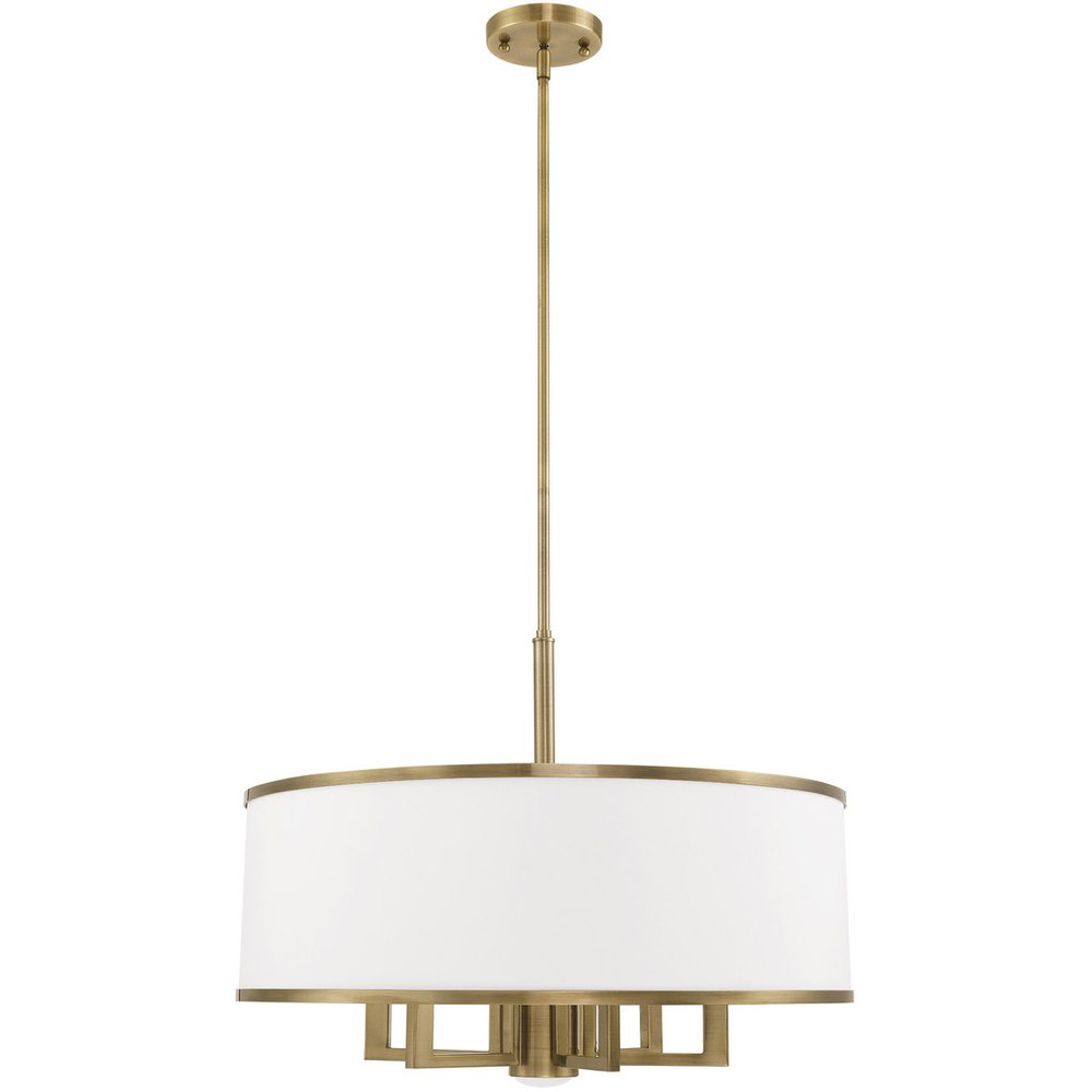 Seven Light Dimmable Chandelier With Shades