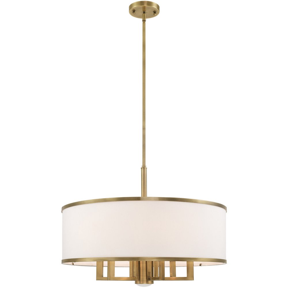 Seven Light Dimmable Chandelier With Shades