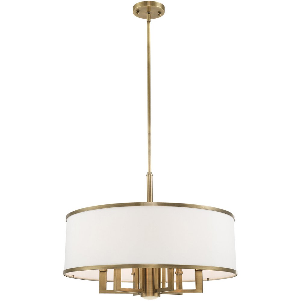 Seven Light Dimmable Chandelier With Shades