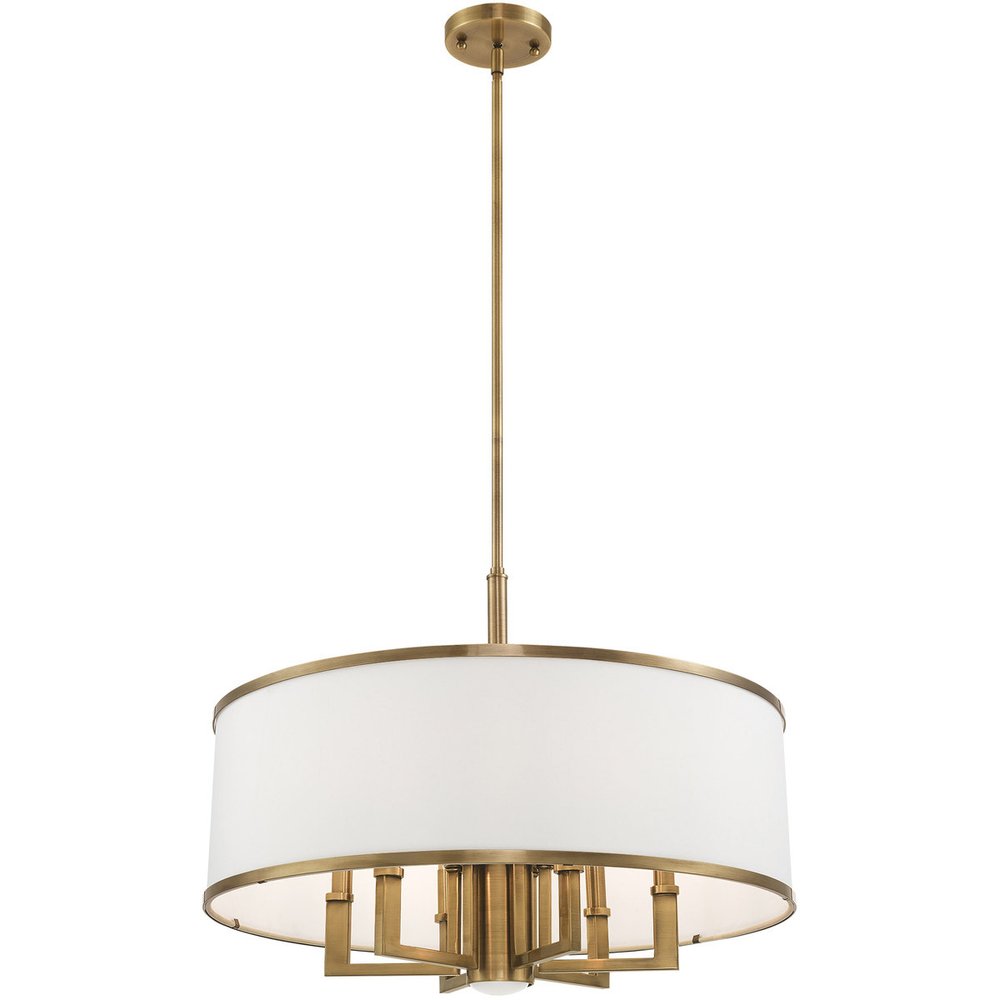 Seven Light Dimmable Chandelier With Shades
