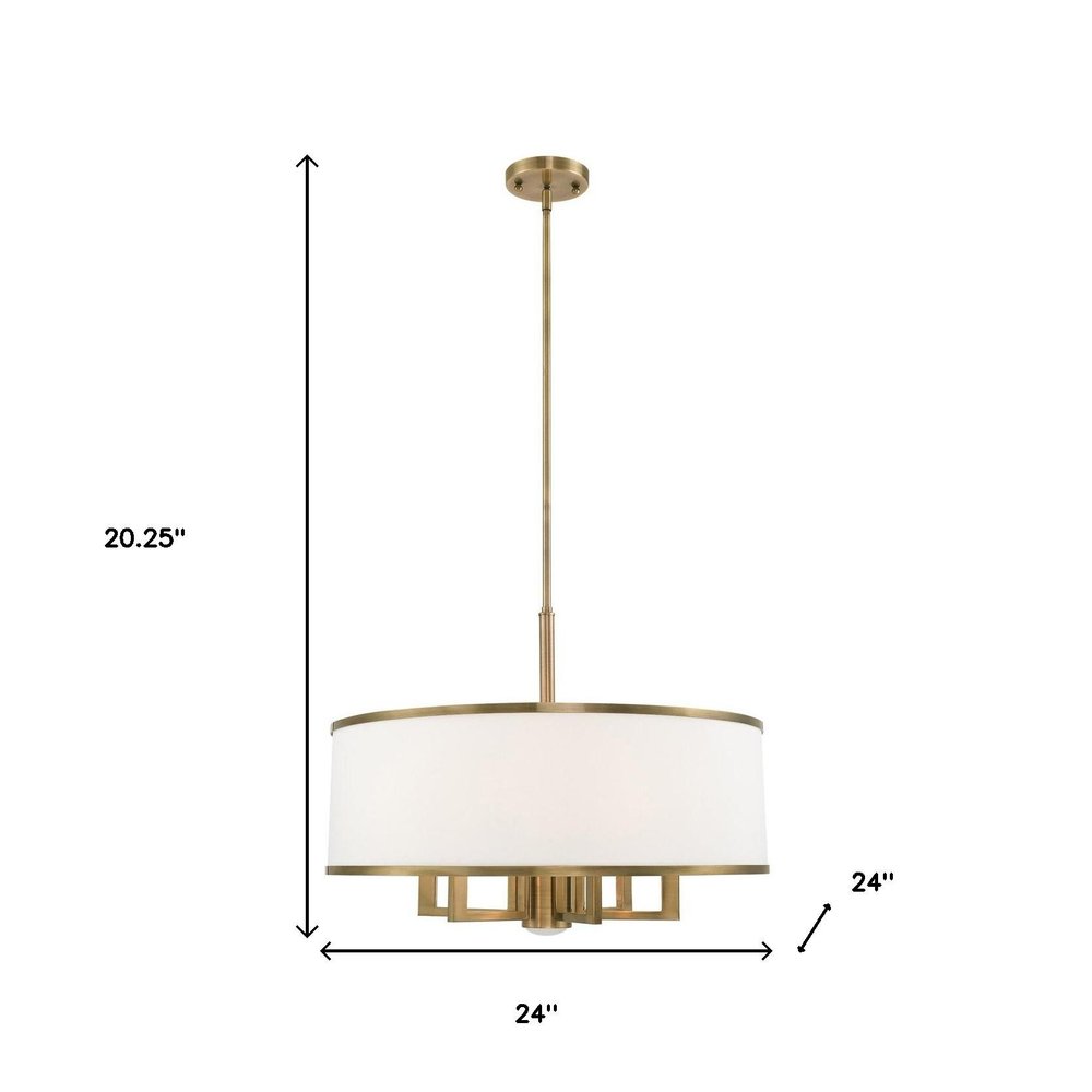 Seven Light Dimmable Chandelier With Shades