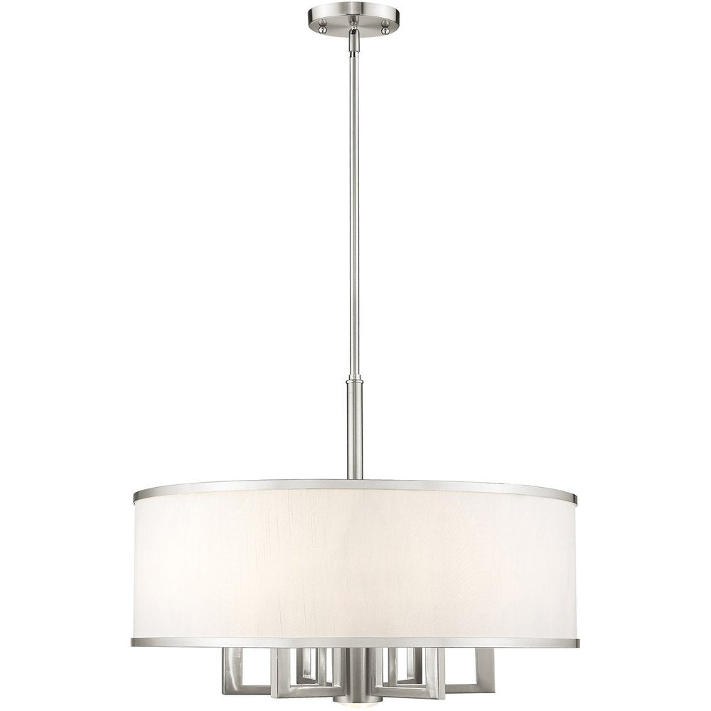 Six Light Dimmable Chandelier With Shades