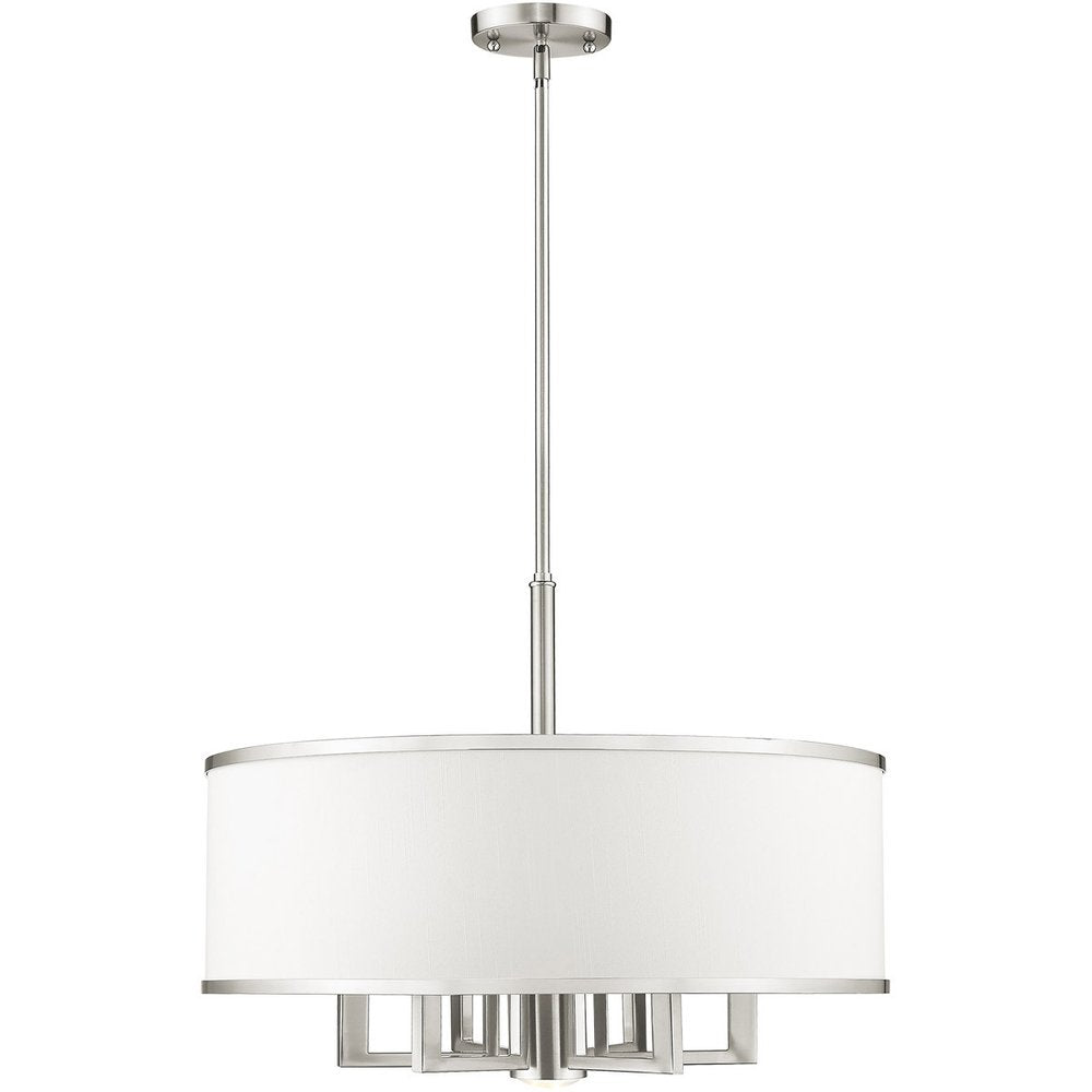 Six Light Dimmable Chandelier With Shades