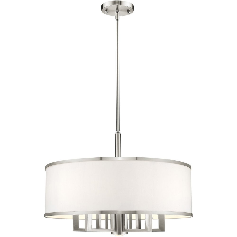 Six Light Dimmable Chandelier With Shades