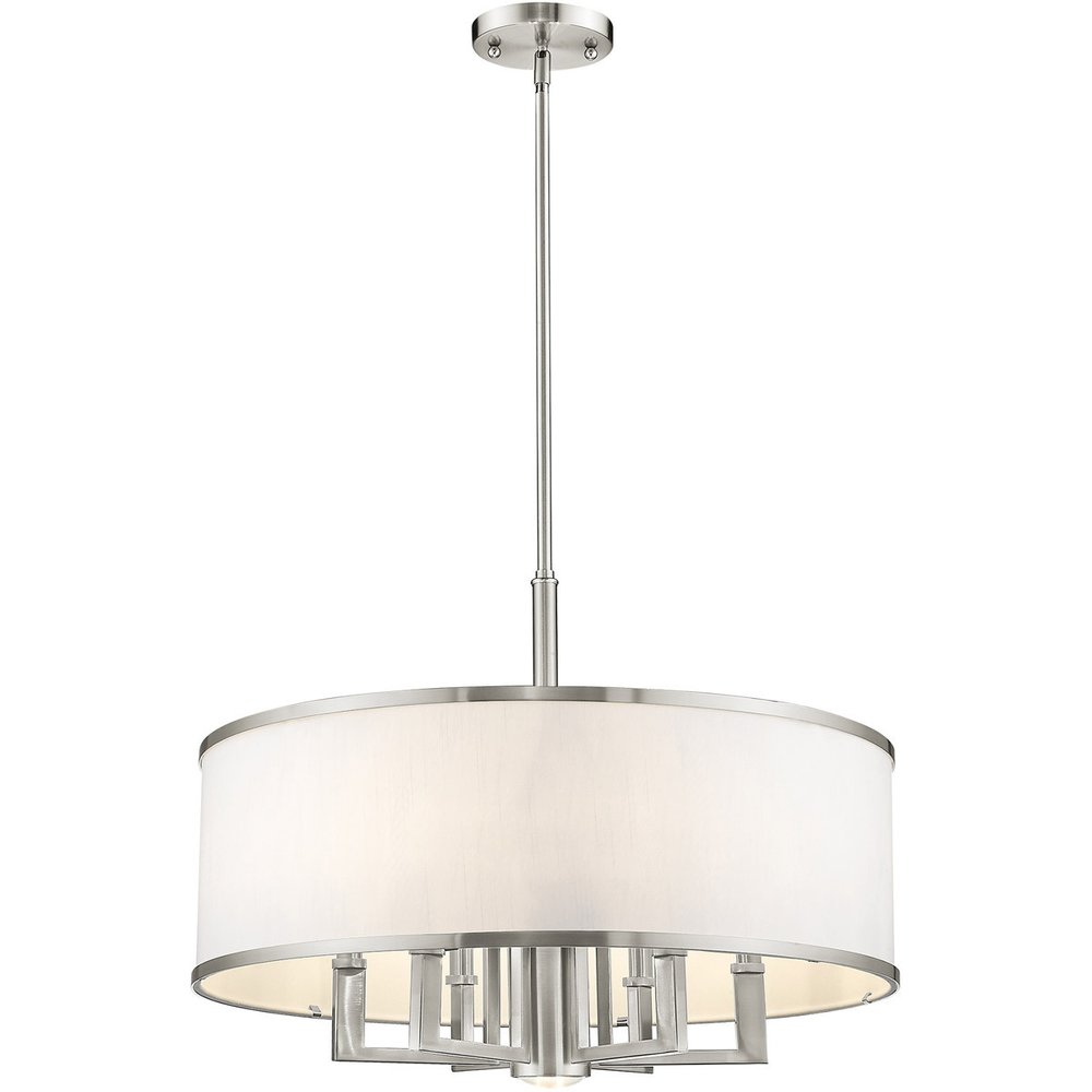 Six Light Dimmable Chandelier With Shades