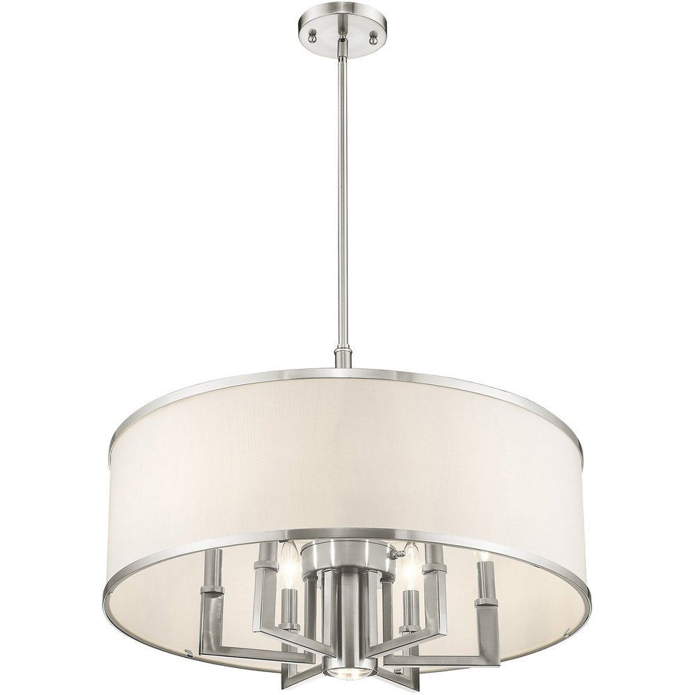 Six Light Dimmable Chandelier With Shades