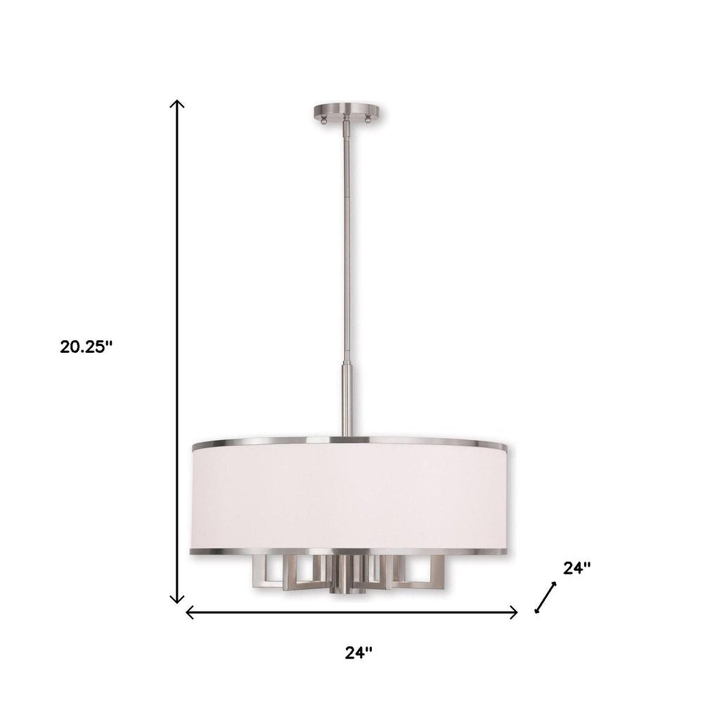 Six Light Dimmable Chandelier With Shades