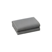 Set of Two Light Gray Cotton King Pillowcases