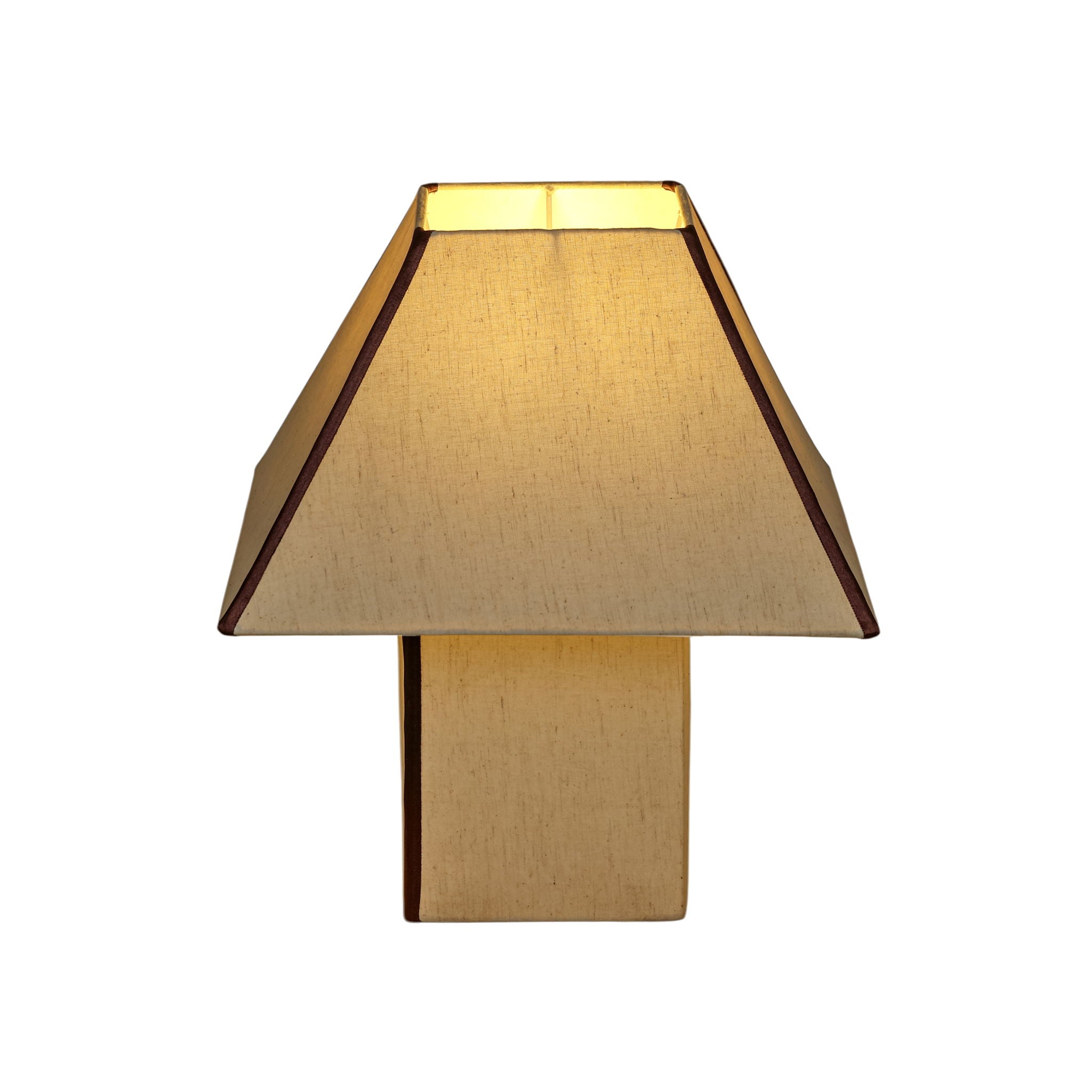Josephine - Pyramid Table Lamp - Chocolate Brown