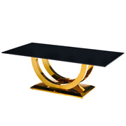 Rectangular Coffee Table - Gold / Black