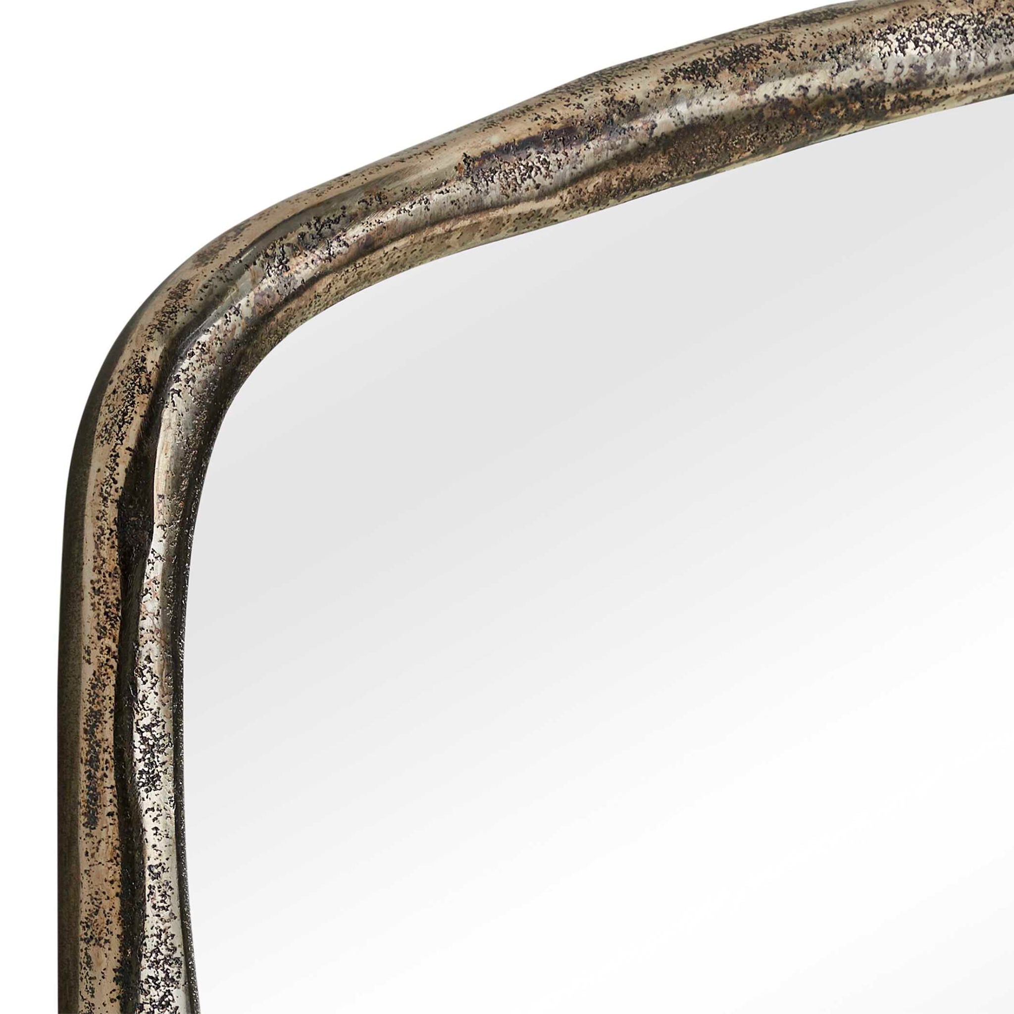 Hammered Antique - Arch Mirror - Nickel
