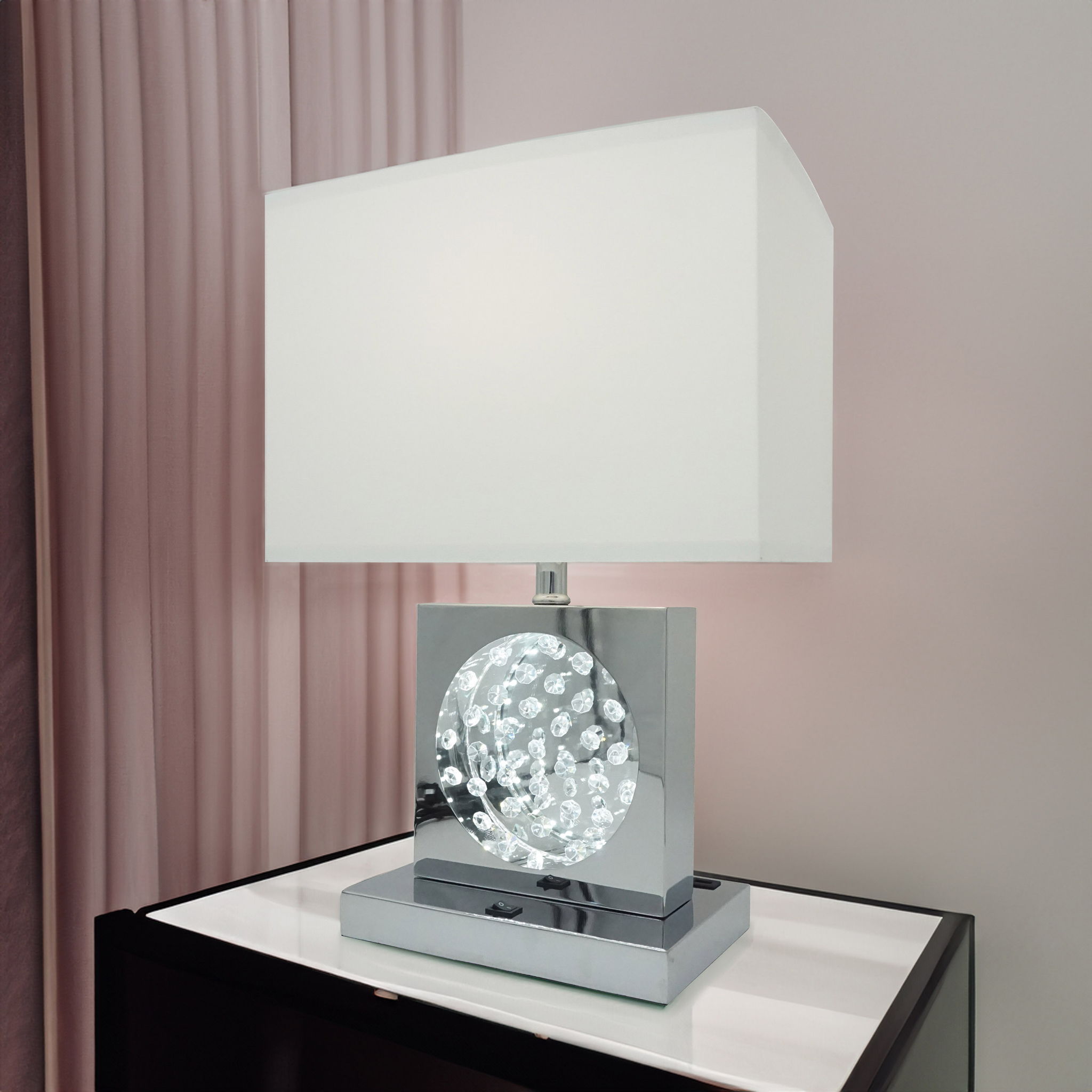 Table Lamp - Metal - Chrome
