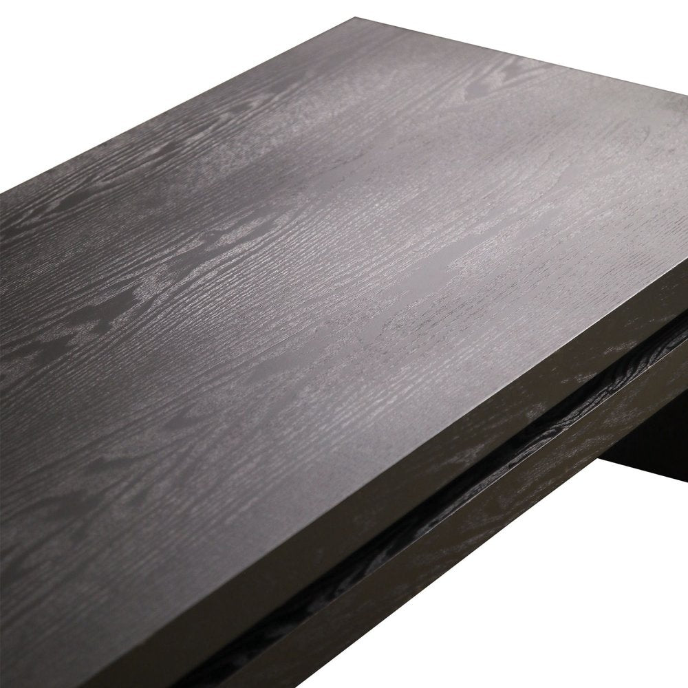 48" Black Wood Floating Frame Coffee Table