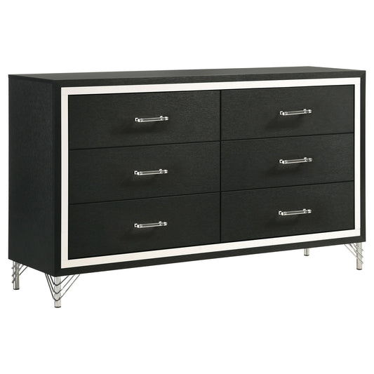 Malcolm - 6 Drawer Dresser Cabinet - Black