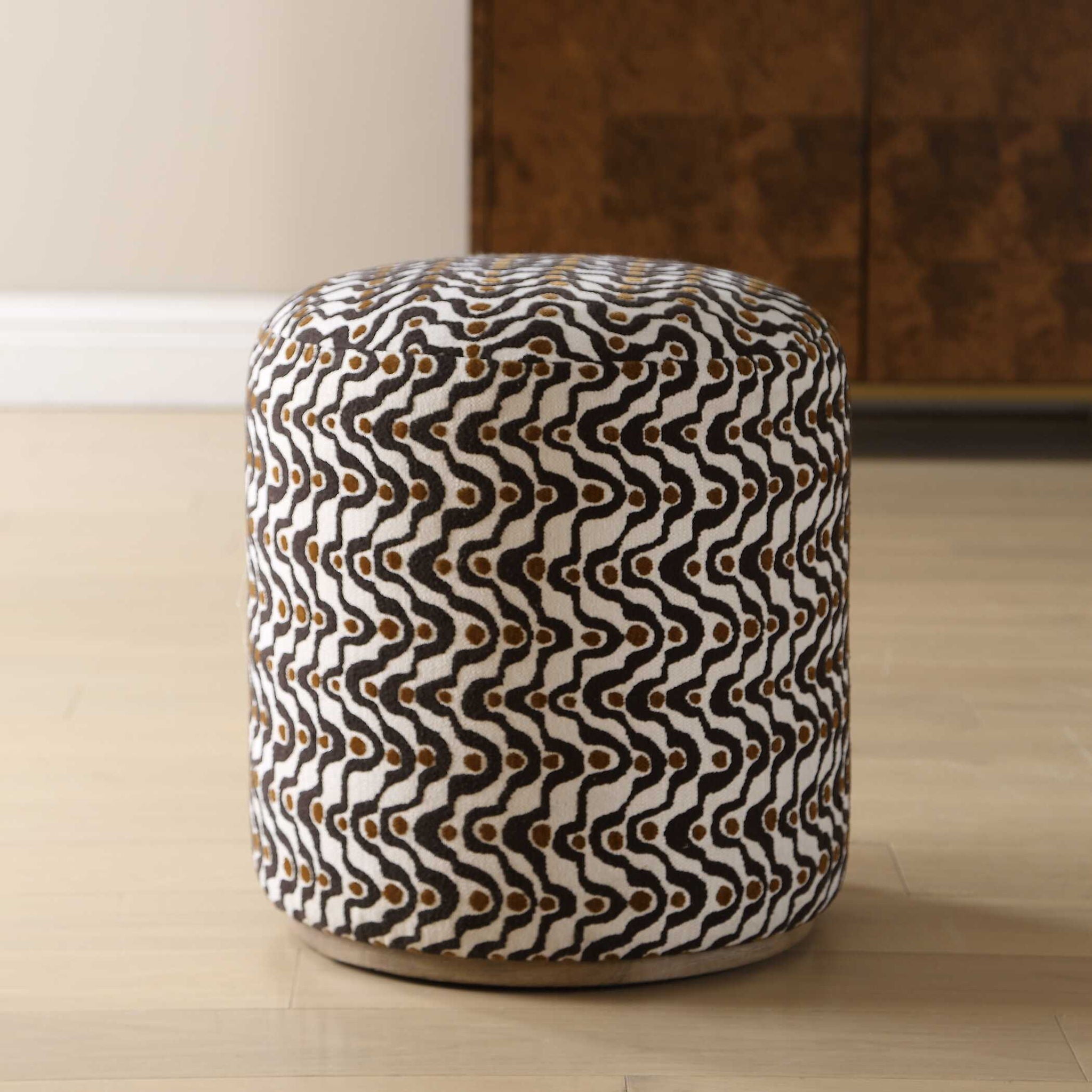 Cas - Plush Ottoman - Espresso
